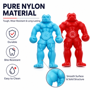 Juguetes Resistentes para Perros de Nailon Ecológico Balboa, con Sabor a Carne, Duraderos, Indestructibles, para Limpieza Dental, para Perros Agresivos - Product Image 3