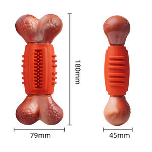 Haute qualité en caoutchouc chien os jouet à mâcher Durable chien os interactif animal de compagnie jouet à mâcher chiot dents propre molaire indestructable chien jouets - Product Image 5
