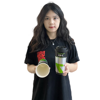 Custom Paper Coffee Cups Disposable, Double Wall Coffee Paper Cups With Lids, Disposable Cups Disposable Coffee Cups With Lids