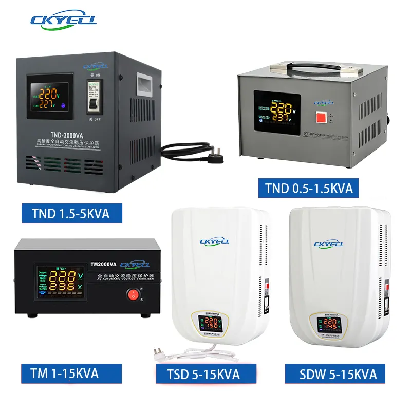 50KVA 50000VA เครื่องควบคุมแรงดันไฟฟ้ากระแสสลับอัตโนมัติความแม่นยำสูงสำหรับใช้ในบ้าน40000W 110V-260V 90V-260V