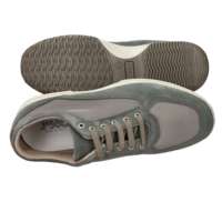 Imac Baskets pour hommes Vert militaire 46 Talon 3,5 cm Toile Respirante à lacets Chaussures tendance