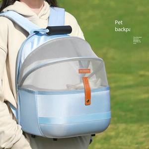 Katlanabilir file kumaş evcil hayvan sırt çantası emniyet kayışı toka ile köpek seyahat için açık eylem için tam alan hafif evcil hayvan taşıyıcı - Product Image 2