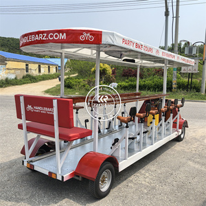 Pédale électrique de luxe à double entraînement nouveauté chocolat pédale Pub rose tourisme voiture de patrouille utilisée pour l'extérieur fête vélo Bus - Product Image 5