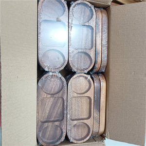 Bandeja de servir ovalada de madera para salsas, aperitivos, dim sum, té y condimentos, ideal para barbacoa, venta al por mayor - Product Image 6