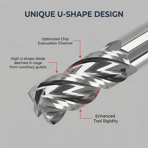 Fraise à bout en carbure monobloc à 3 cannelures, haute précision, pour aluminium, revêtement DLC, fraise pour routeur CNC, OEM/ODM, hélice 45 - Product Image 4