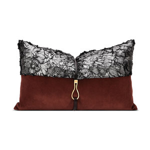 AIBUZHIJIA – housses de coussin décoratives noires de luxe moderne, en métal, lustre décoratif pour la maison, housses d'oreiller pour canapé - Product Image 1