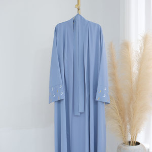 Loriya Nida Moon ricamo Abaya nuovo abbigliamento islamico da donna XXL Dubai abito modesto per musulmani ispirato mediorientale - Product Image 5