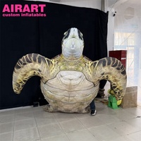 Tortue de mer gonflable réaliste personnalisée, grand modèle gonflable d'animal marin imprimé pour la décoration de centre commercial
