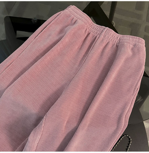 Completo Sportivo Casual Streetwear Taglie Forti da Donna, Set Due Pezzi Primaverile con Top Corto con Cappuccio e Pantaloni Larghi con Spacco - Product Image 5