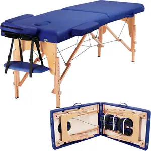 Sukar Salon güzellik taşınabilir masaj yatağı 2 katlanır taşınabilir hafif ayarlanabilir masaj masaları Spa için