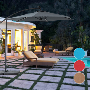 Zuplon — parapluie Patio avec lumières, parapluie d'extérieur pour le jardin en porte-à-faux, grande taille, Led - Product Image 2