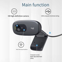 Logitech C270 HD Video Webcam 720P con micrófono incorporado USB2.0 Mini interfaz para computadora portátil de escritorio