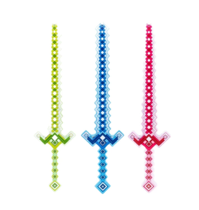 Luckykoo của tôi thanh kiếm pixel với ánh sáng kim cương led lightsaber Wand của tôi thủ công mosaictoys âm thanh ánh sáng lên đồ chơi thanh kiếm - Product Image 5