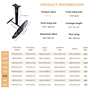 GY 930 Tabla de surf de aluminio y carbono con aleta de hidroala para surf, kitesurf y efoil en lagos y ríos. - Product Image 2