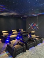Fauteuil inclinable électrique multifonctionnel en cuir pour cinéma maison, canapé de cinéma inclinable motorisé
