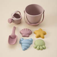 Moules à sable en forme d'animaux mignons, jouets de plage d'été pour enfants, ensemble d'outils de construction de châteaux de sable en caoutchouc souple