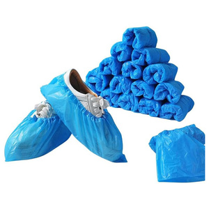 Surchaussures jetables CPE anti-poussière pour l'industrie alimentaire, bleues, à enfiler, 40x15cm, résistantes à l'abrasion, Chine - Product Image 1