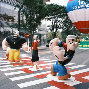 Statue de Popeye actuelle, Mme Oliver, fibre de verre, sculpture de dessin animé créative, artisanat en résine personnalisé - Product Image 6