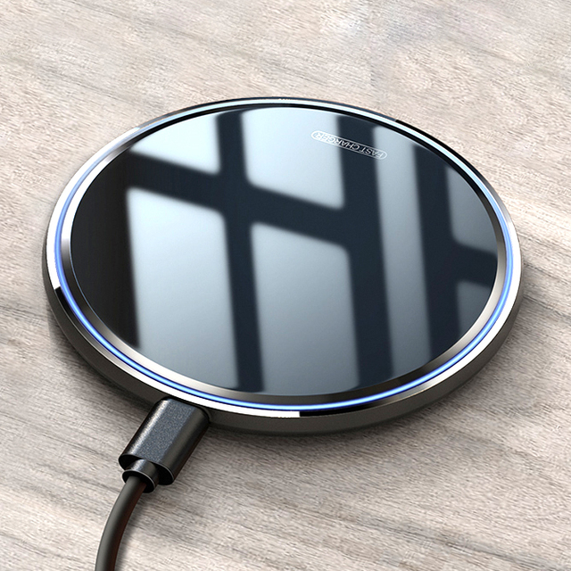 15W 10W 7W Universal Wireless Charger Pad Fast Charging QC4.0 with LED Light GAN Material for /