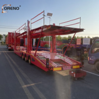 Semi-remorque porte-voitures double niveau à 3 essieux, capacité 40T, pour le transport automobile et l'expédition de matériel lourd