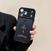 Coque antichoc 3D en TPU faite à la main pour iPhone 17 Pro Max & 16, sans support, design de marque de luxe, agréable au toucher