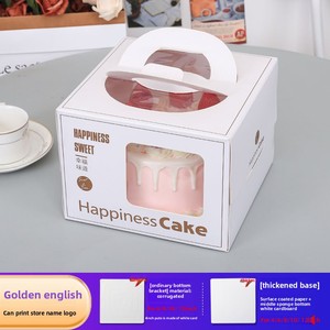 Caja para Pastel <span class=keywords><strong>de</strong></span> Cumpleaños Cuadrada, Resistente, al por Mayor, <span class=keywords><strong>de</strong></span> 4/6/8 Pulgadas, Portátil, Estilo Europeo, con Ventana Transparente, para Mousse y Repostería - Product Image 6