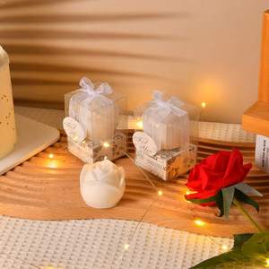 DIY Natural Soy Wax Roses Candles Wedding Parties Gifts for Guests <b>Bride</b> Souvenirs Gifts Wholesale Candle Gift Set for Home - Product Image 4