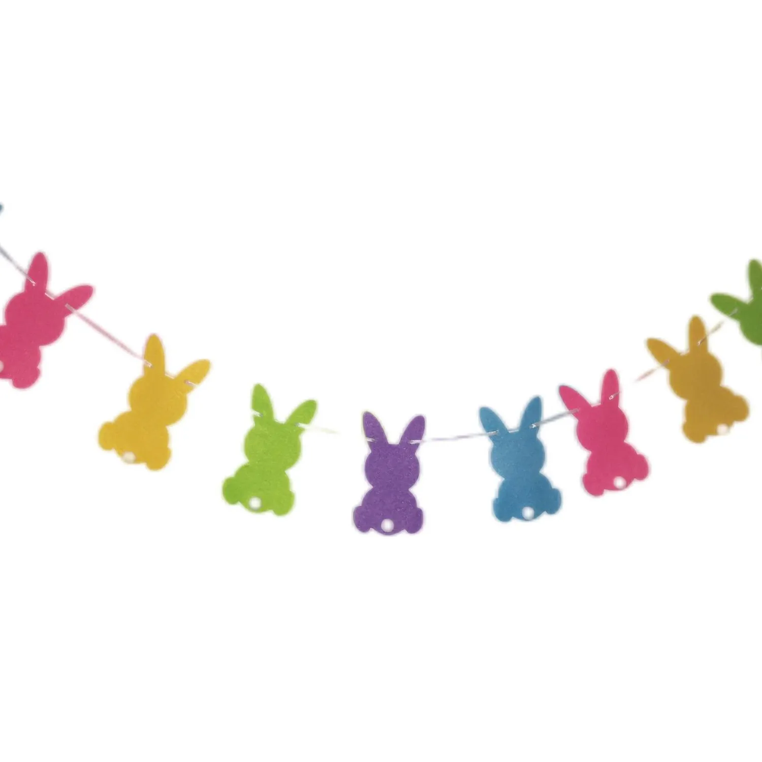 Pasen Vilt Guirlande Bunny Banner Vilt Gors Slinger Kinderen Diy Kleurrijke Vilten Ambachten Kerstversiering