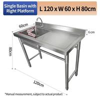 Plan de travail de cuisine commerciale en acier inoxydable Guanbai, revêtement ignifuge, capacité de charge de 300 kg/m, résistance à la corrosion