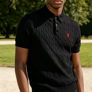 Polo da uomo premium a mezza manica in maglia con nome personalizzato Ralf, camicia estiva casual a maniche corte Laurla - Product Image 6