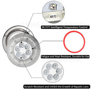 Lampes sous-marines LED en acier inoxydable pour yacht et bateau, lumière blanche, qualité marine 316 pour la pêche - Product Image 4