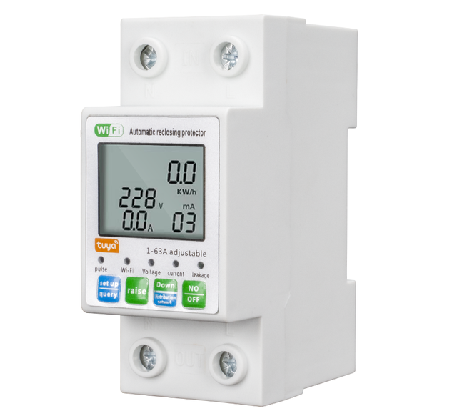 2026 Hot Sell Tuya Prepaid Single/Three Phase DIN Rail Meter WiFi Energy Meter with LCD Display and RS485
