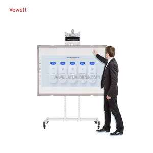 Vewell 55 인치 교육 또는 회의 지원 사용자 정의 2K 4K HD 유치원 대화 형 화이트 보드 스마트 화이트 보드