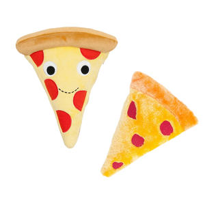 Peluche Personalizzato a Forma di Cibo Cartoon, Giocattolo Morbido a Forma di Fetta di Pizza al Formaggio, Cuscino Peluche a Forma di Pizza - Product Image 2