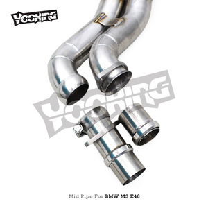 Tubo medio de escape automático de acero inoxidable para BMW M3 E46 2004-2006 tubo de escape deportivo de carreras con resonador - Product Image 6