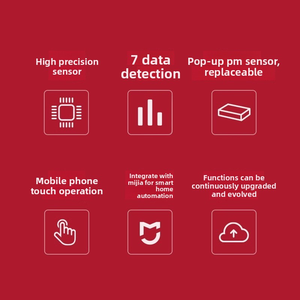 Qingping akıllı OLED hava kalitesi izleme 2 sensör dedektörü PM2.5 TVOC su geçirmez gürültü toz monitör saat pil Bar plastik - Product Image 6