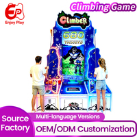 Simulador de escalada para dos jugadores, máquina recreativa operada con monedas, con premios de billetes, para parques y centros comerciales, personalizable.