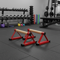 CHENGMO SPORTS 33CM Prix usine Ensemble de barres de pompes personnalisées en bois, Parallettes, Support de pompes amélioré, Barre de handstand pour salle de sport à domicile