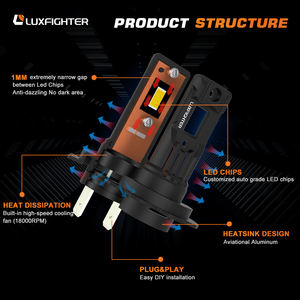 LUXFIGHTER Usine Vente en Gros 80W 7200LM H7 H11 9005 9006 Csp Ampoules de Phares LED pour Nissan Camry <span class=keywords><strong>Ford</strong></span> - Product Image 5