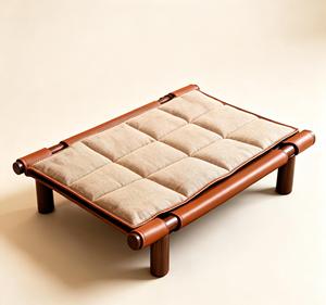Cama Elevada de Lujo Moderna para Mascotas, con Marco Personalizado de Cuero, Diseño Estético Único, Venta al por Mayor - Product Image 1