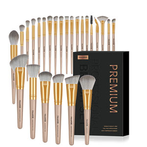 Lot de 25 Pinceaux de <span class=keywords><strong>Maquillage</strong></span> Professionnels Noirs de Luxe avec Sac, Outil de <span class=keywords><strong>Maquillage</strong></span> de Haute Qualité, Logo Personnalisé - Product Image 4