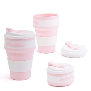 แก้วกาแฟพับได้แบบพกพาขนาด 350 มล. สำหรับเดินทางและตั้งแคมป์ พร้อมหลอดซิลิโคนแบบใช้ซ้ำได้สำหรับดื่มน้ำโดยตรง - Product Image 2