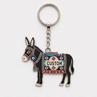 Porte-clés personnalisés en alliage de zinc avec figurine d'âne turc de haute qualité, impression UV, souvenir touristique de la culture locale turque