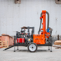En stock – Nouvelle machine compacte de forage de puits d'eau, équipement de forage de puits de 200 m sur roues – Machines de perforation de puits