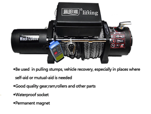 JYH <strong>Mini</strong> Portable Steel Wire Rope Auto Car <strong>Winch</strong> <strong>Electric</strong> <strong>Winch</strong> 6000lbs - Product Image 2