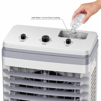 Ventilateur rafraîchisseur d'air portable FJ-820DL avec télécommande, 4500 CMH, avec bac à glace, 3 vitesses, oscillant, pour chambre et bureau