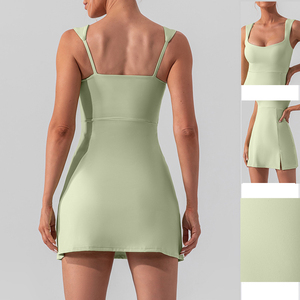 Nuevo Vestido Deportivo Sexy con Tirantes para Yoga y Tenis, Vestido Deportivo de Una Pieza, Falda para Mujer, Conjuntos de Yoga, <span class=keywords><strong>Ropa</strong></span> Personalizada para Mujer - Product Image 2