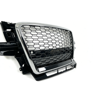 Parrilla Delantera Estilo PNB RSQ5 de ABS, Nueva, con Malla de Panal y Marco Cromado Plateado, Mejora para Audi Q5 2009-2012 8R, Fácil Instalación - Product Image 3