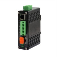 Convertisseur de média Ethernet industriel 10/100M + fibre optique SFP 100M avec POE + 1 canal RS232/RS485/RS422
