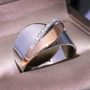 CAOSHI Exaggerated Personality <strong>Silver</strong> Retro Large <strong>Rings</strong> Style Luxury Crisscross <strong>Statement</strong> Punk <strong>Rings</strong> Women - Product Image 3